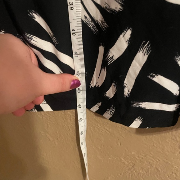 Alfani black and white belted knee length long sleeve dress office business plus - Picture 9 of 9